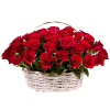Товар 51 красная роза в корзине в Букет 1001 красная роза Фото товара 51 красная роза в корзине в Букет 1001 красная роза